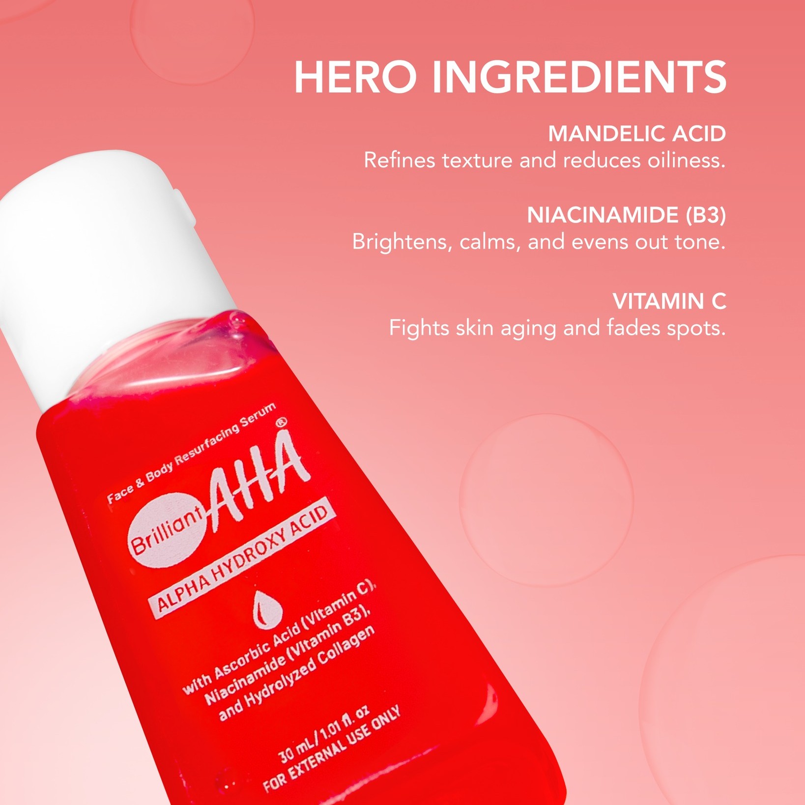 BrilliantSkin AHA Serum 30ml - Image 3