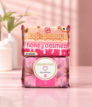 G21 Glass skin Kojic Papaya Honey Oatmeal Soap Combo (60g+60g)